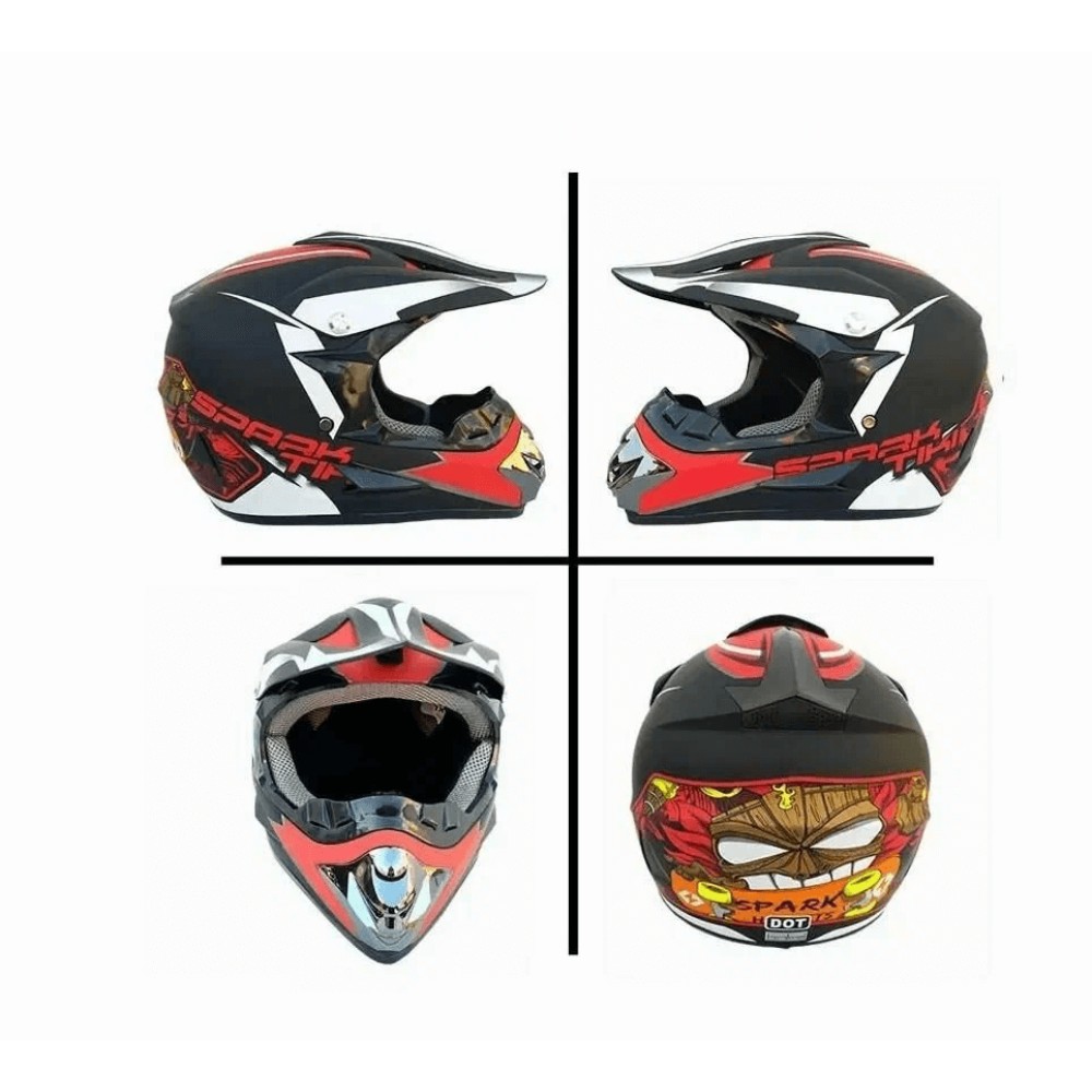 Мотошлем Off-Road Helmets - Full Helmets (S, M, L, XL) — изображение 2